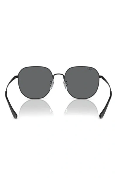 Ray Ban Ray-ban 60mm Polarized Round Sunglasses In Black