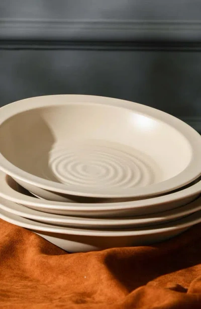 Stone Lain Orbit Stoneware 12-piece Dinnerware Set With Pasta Bowls In Neutral