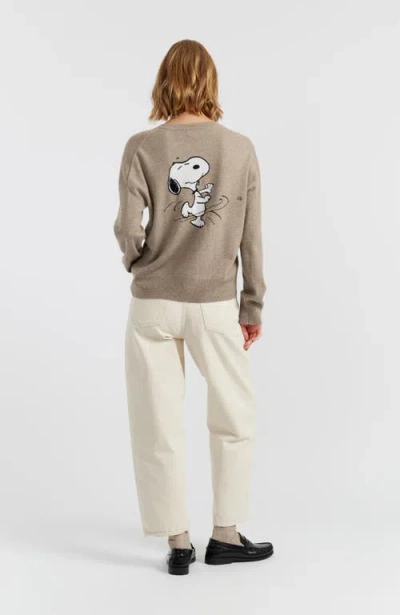Chinti & Parker Wool-cashmere Dancing Snoopy Sweater In Neutral