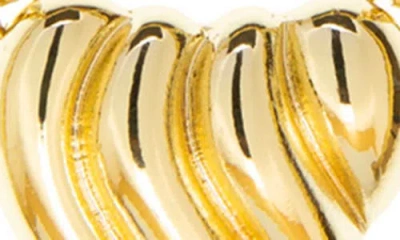 Marlyn Schiff Sophia Domed Heart Necklace In Gold