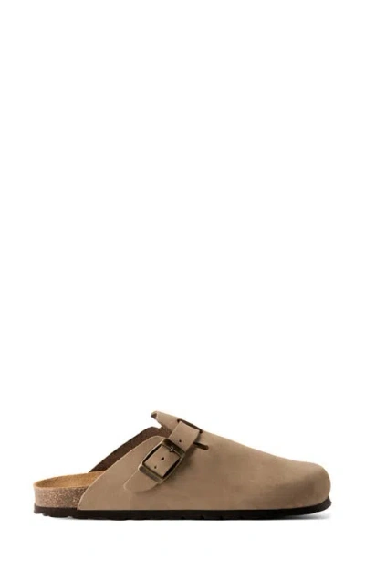 Mango Leather Clog In Brown