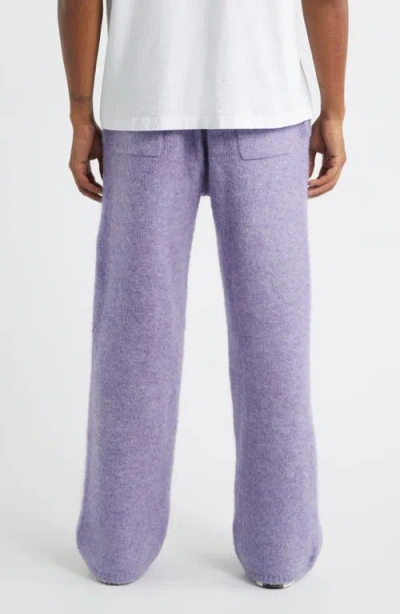 Elwood Intarsia Logo Baggy Sweatpants In Purple