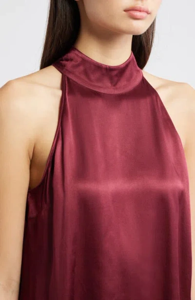 Rails Leah Satin Crepe Halter Top In Red