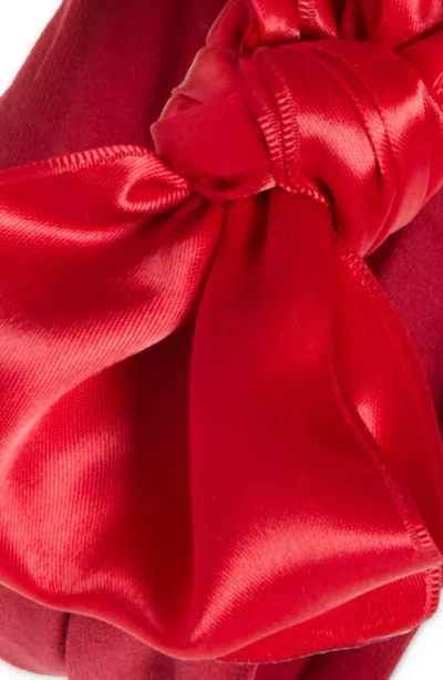 Baby Bling Satin Fab-bow-lous Headband In Red