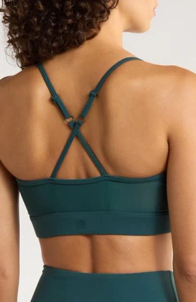 Mpg Sculpt Mesh Inset Sports Bra In Green
