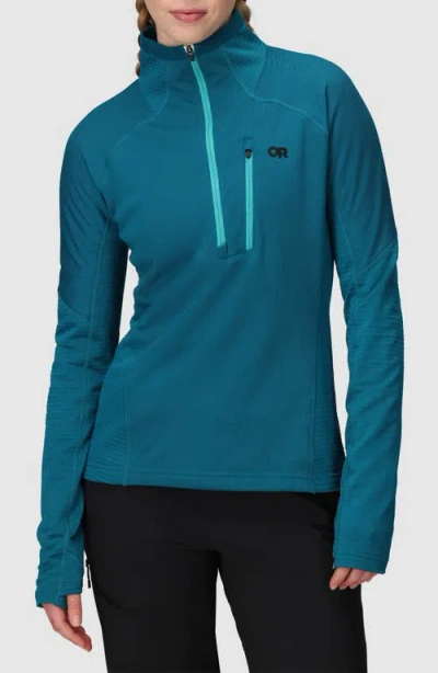 Outdoor Research Deviator Fleece Half Zip Pullover In Blue