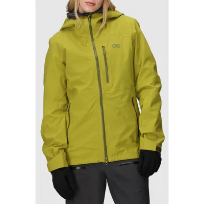 Outdoor Research Cloudchaser 3l Waterproof Snow Jacket In Green
