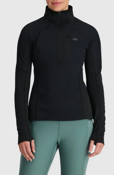 Outdoor Research Deviator Fleece Half Zip Pullover In Green