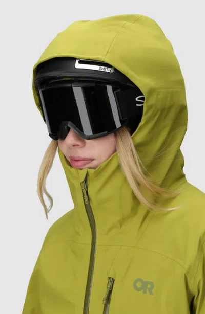 Outdoor Research Cloudchaser 3l Waterproof Snow Jacket In Green