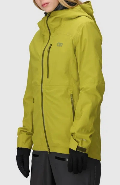 Outdoor Research Cloudchaser 3l Waterproof Snow Jacket In Green