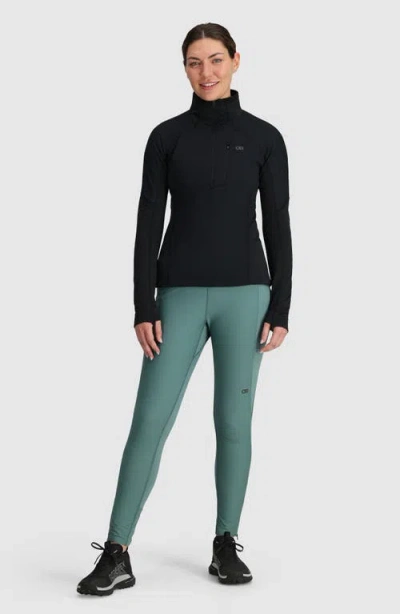 Outdoor Research Deviator Fleece Half Zip Pullover In Green