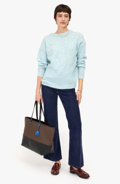 Clare V . Volie Canvas & Leather Tote In Metallic