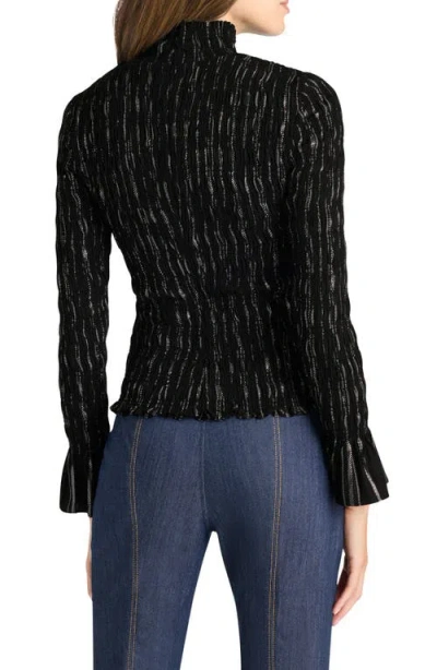 Cinq À Sept Cooper Metallic Smocked Top In Multi