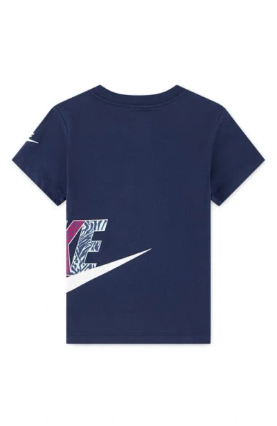 Nike Kids' Wild Warmth Cotton Graphic T-shirt In Blue