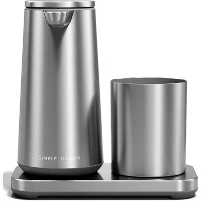 Simplehuman Rechargeable Sensor Pump Foam Soap Dispenser With Caddy Cup In Silver