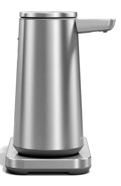 Simplehuman Rechargeable Sensor Pump Foam Soap Dispenser With Caddy Cup In Silver