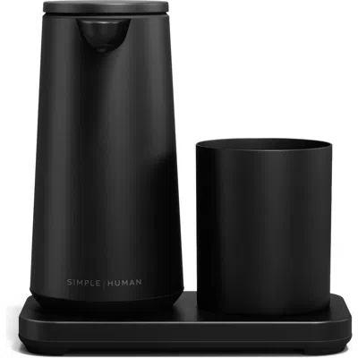Simplehuman Rechargeable Sensor Pump Foam Soap Dispenser With Caddy Cup In Black