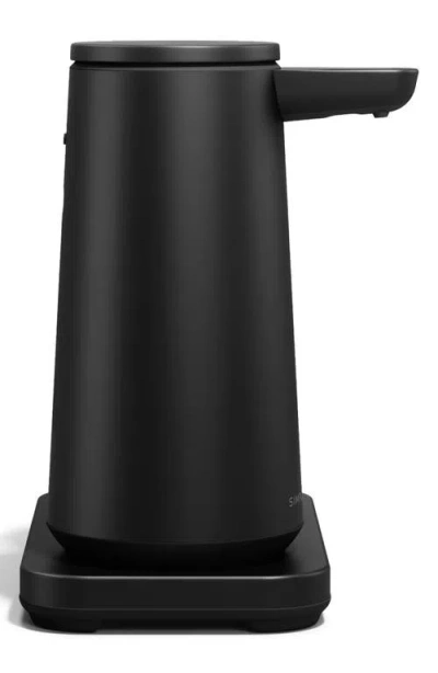 Simplehuman Rechargeable Sensor Pump Foam Soap Dispenser With Caddy Cup In Black
