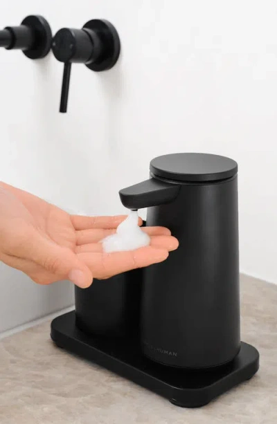 Simplehuman Rechargeable Sensor Pump Foam Soap Dispenser With Caddy Cup In Black