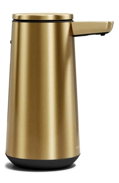Simplehuman Rechargeable Sensor Pump Foam Soap Dispenser In Gold