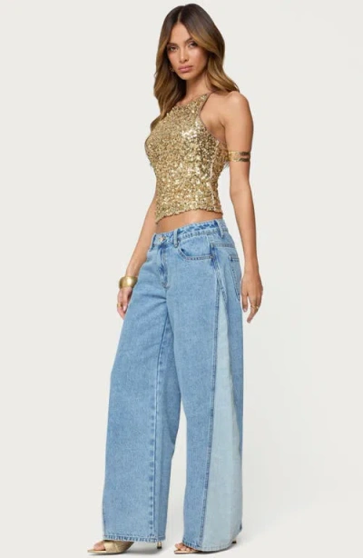 Edikted Pasha Sequin Tank Top In Multi