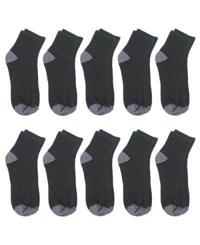 Ed Hardy Boys Basic Half Cushion Quarter Sock 10-pack In White