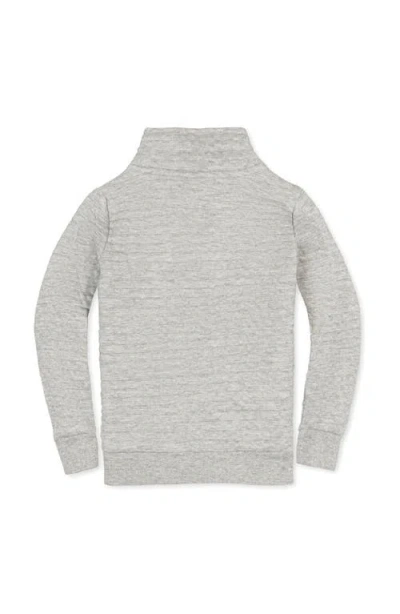 Hope & Henry Kids' Long Sleeve Quilted Half Zip Pullover With Pocket In Gray