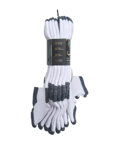 Ed Hardy Basic Half Cushion Mid Crew Sock 8-pack In White