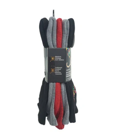 Ed Hardy Embroidery Half Cushion Crew Sock 5-pack In Multi