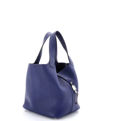 Pre-owned Hermes  Hermes Picotin Lock Bag Maurice Mm In Neutral