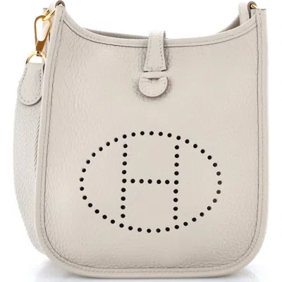 Pre-owned Hermes  Hermes Evelyne Bag Gen Iii Clemence Tpm In Neutral