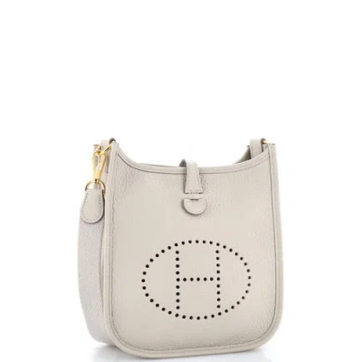 Pre-owned Hermes  Hermes Evelyne Bag Gen Iii Clemence Tpm In Neutral