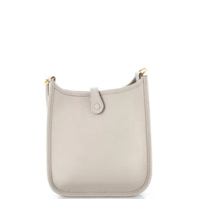 Pre-owned Hermes  Hermes Evelyne Bag Gen Iii Clemence Tpm In Neutral