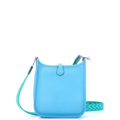 Pre-owned Hermes  Hermes Evelyne Bag Gen Iii Clemence Tpm In Blue