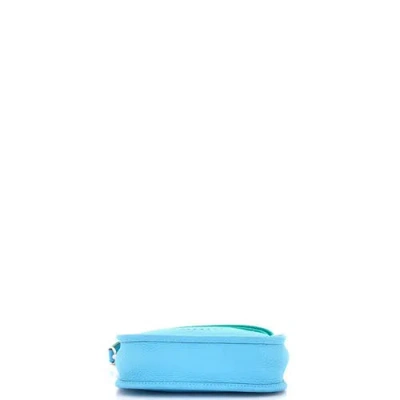 Pre-owned Hermes  Hermes Evelyne Bag Gen Iii Clemence Tpm In Blue