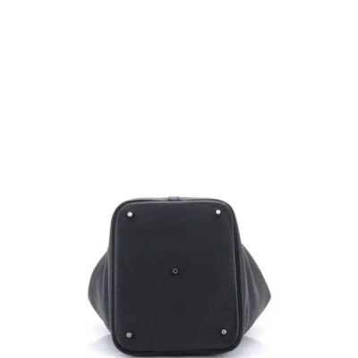 Pre-owned Hermes  Hermes Eclat Picotin Lock Bag Clemence Gm In Black