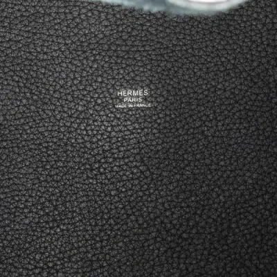 Pre-owned Hermes  Hermes Eclat Picotin Lock Bag Clemence Gm In Black