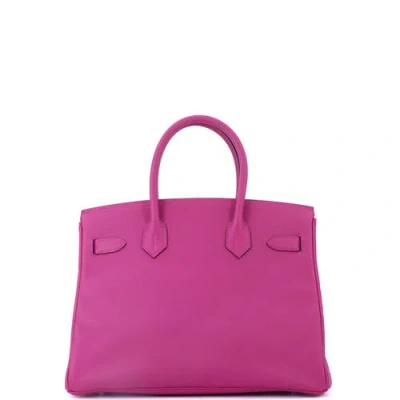 Pre-owned Hermes  Hermes Birkin Handbag Pink Epsom With Palladium Hardware 30 In Purple