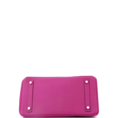 Pre-owned Hermes  Hermes Birkin Handbag Pink Epsom With Palladium Hardware 30 In Purple