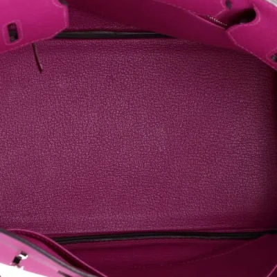 Pre-owned Hermes  Hermes Birkin Handbag Pink Epsom With Palladium Hardware 30 In Purple