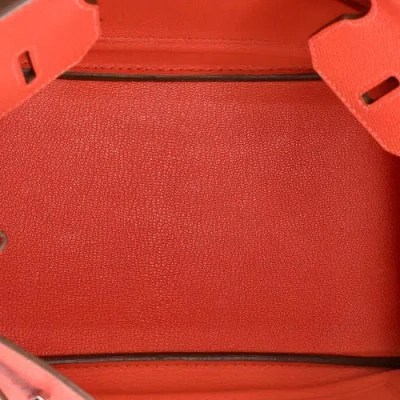 Pre-owned Hermes  Hermes Birkin Handbag Pink Epsom With Palladium Hardware 30 In Red