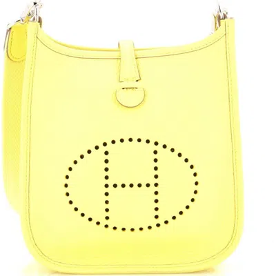 Pre-owned Hermes  Hermes Evelyne Bag Gen Iii Clemence Tpm In Yellow