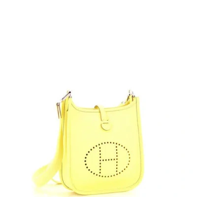 Pre-owned Hermes  Hermes Evelyne Bag Gen Iii Clemence Tpm In Yellow