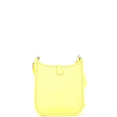 Pre-owned Hermes  Hermes Evelyne Bag Gen Iii Clemence Tpm In Yellow