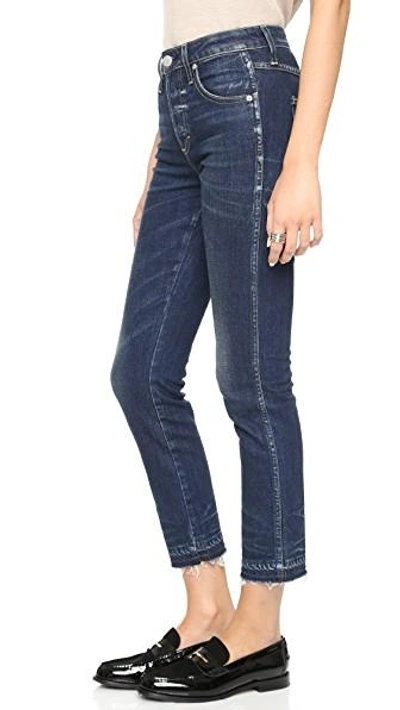 Shop Amo Babe Cropped Jeans In True Blue