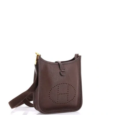 Pre-owned Hermes  Hermes Evelyne Bag Gen Iii Barenia Faubourg Tpm In Brown