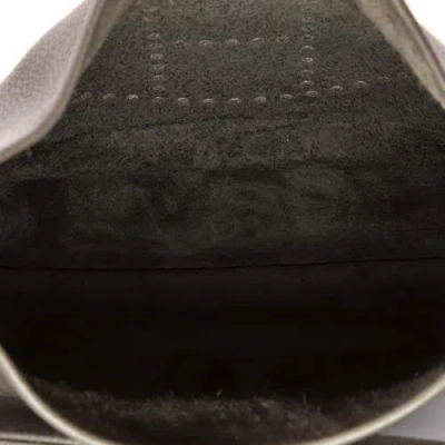 Pre-owned Hermes  Hermes Evelyne Bag Gen Iii Clemence Pm In Gray