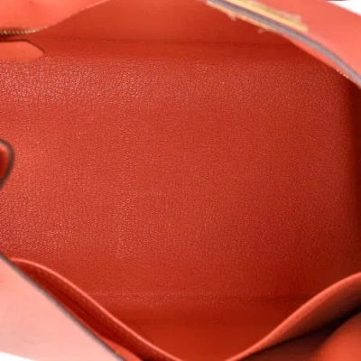 Pre-owned Hermes  Hermes Kelly Handbag Red Epsom With Gold Hardware 28 In Pink