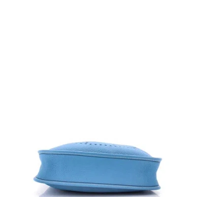 Pre-owned Hermes  Hermes Evelyne Bag Gen I Clemence Pm In Blue