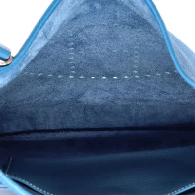 Pre-owned Hermes  Hermes Evelyne Bag Gen I Clemence Pm In Blue
